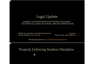 Legal Update: Student Discipline Due Process & Documentation
