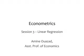 Econometrics Session 3: Linear Regression with Amine Ouazad
