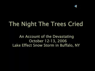 The 2006 Lake Effect Snow Storm in Buffalo, NY