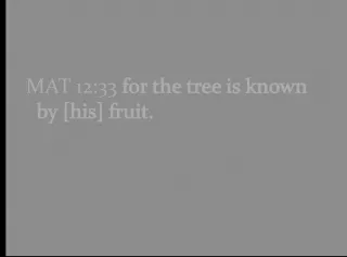 The Fruit of the Tree and the Spirit