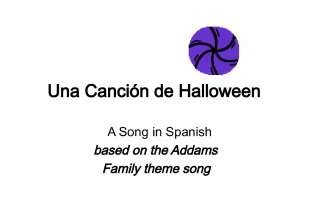 Halloween Spanish Song & Vocabulary