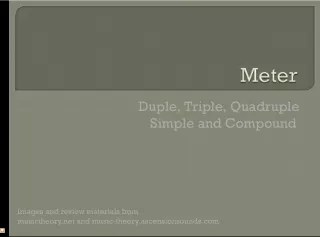 Music Theory Review: Duple, Triple, and Quadruple Simple and Compound Images.