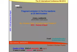 Fragment Emission in Ca-Ca Reactions at 25 MeV nucleon