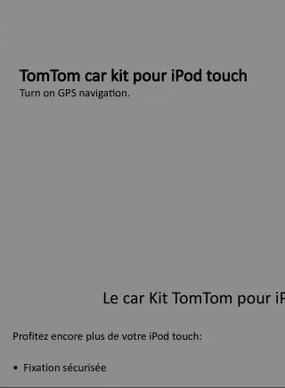 TomTom Car Kit for iPod touch