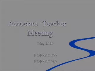 Associate Teacher Meeting May