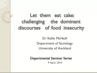 Challenging Discourses of Food Insecurity