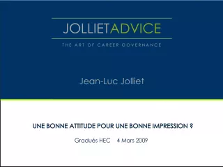 The Art of Career Governance: Jolliet's Advice on Making a Good Impression
