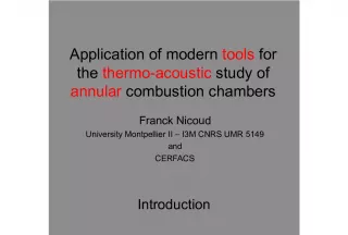Modern tools for thermoacoustic study of annular combustion chambers
