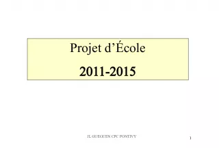 Project d'cole 2011-2015: Calendar and Phases of work