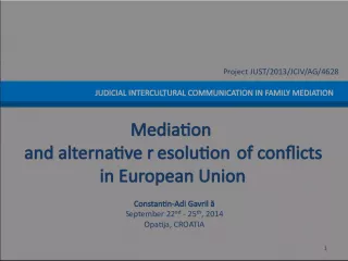 Judicial Intercultural Communication in Family Mediation Project