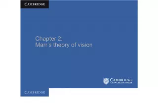 Marr's Theory of Vision and Cognitive Science