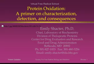 Protein Oxidation Society: Primer and Definition