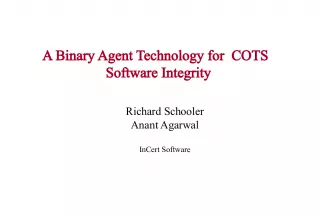Enhancing COTS Software Integrity in Mission-Critical Environments