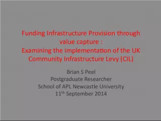 Examining the UK Community Infrastructure Levy & Viability Assessments
