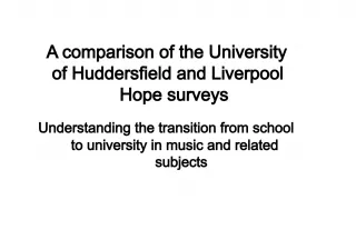 Comparing entry qualifications for music students at the University of Huddersfield and Liverpool Hope