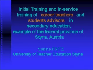 Career Training for Teachers and Student Advisors in Secondary Education in Styria, Austria