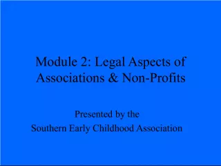 Legal Aspects of Associations: Non-Profits