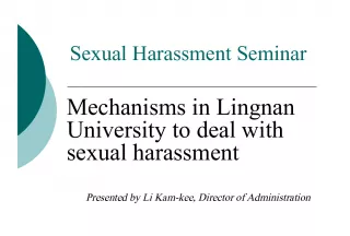 Sexual Harassment Seminar Mechanisms in Lingnan University