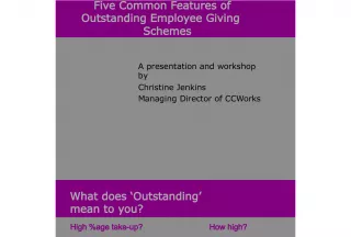 Achieving Outstanding Employee Giving Schemes: Insights from CCWorks Managing Director