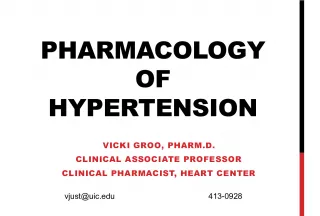 Pharmacology of Hypertension Treatment