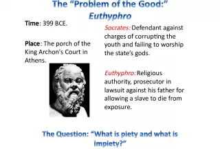 The Trial of Socrates and Euthyphro