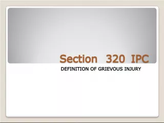 Understanding Grievous Injuries under Section 320 IPC