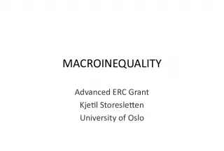 MACROINEQUALITY - Studying the Macroeconomics of Inequality and Policy Responses