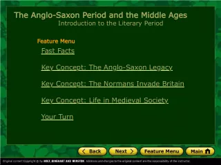 The Anglo Saxon Period and the Middle Ages: Fast Facts and Historical Highlights
