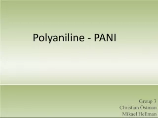 Polyaniline (PANI): Synthesis, Properties, and Short History