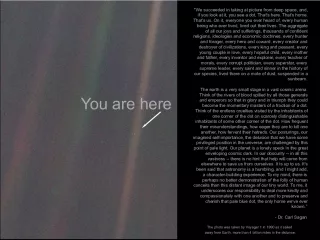 The Pale Blue Dot: Our Humbling Place in the Universe