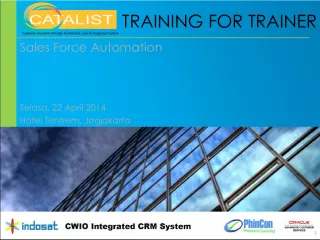 Sales Force Automation Training for Trainers