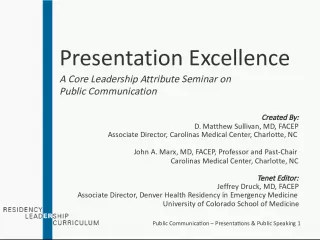 Seminar on Public Communication and Presentation Excellence for Leadership