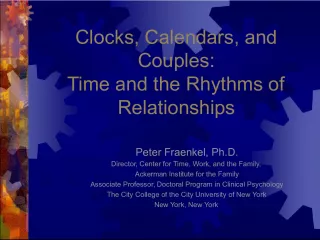 Time in Couples: The Importance of Clocks, Calendars, and Rhythms