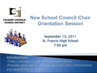 St. Francis High School Council Orientation