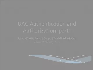 UAG Authentication and Authorization: Understanding the Process and Impacts (Part 1)