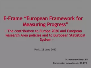 E Frame: Measuring Progress for Europe's Future