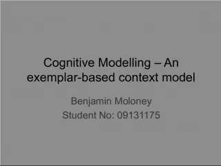An Exemplar-Based Context Model for Cognitive Modelling