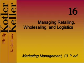 Marketing Intermediaries in Retailing, Wholesaling, and Logistics