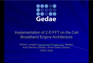 2D FFT Implementation on Cell Broadband Engine Architecture