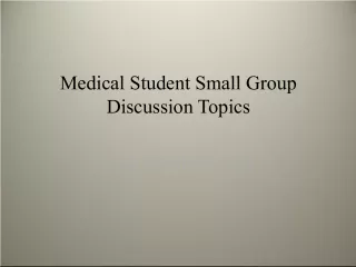 Acute Abdominal Crises in Medical Student Small Group Discussions: Recommended Reading and Topics
