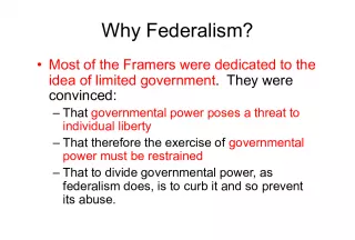 Understanding Federalism: The Division of Power Between National and State Governments