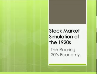 Stock Market Simulation and Essential Questions for American Society