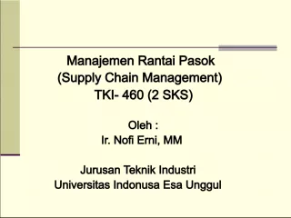 Supply Chain Management Principles and Strategies