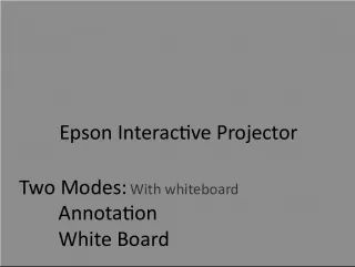 Epson Interactive Projector With Annotation Whiteboard