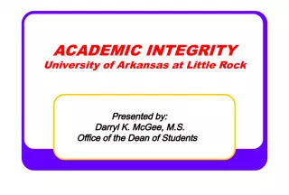 Upholding Academic Integrity: A Commitment to Honesty, Trust, Fairness, Respect, and Responsibility
