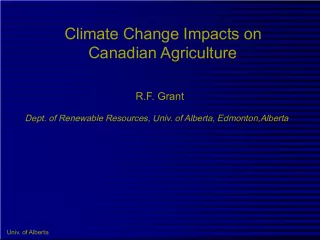 Climate Change Impacts on Canadian Agriculture