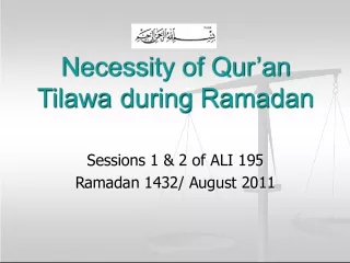 Importance of Quran Tilawa during Ramadan