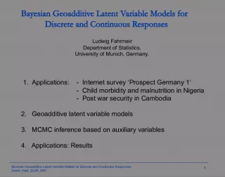 Bayesian Geoadditive Latent Variable Models for Discrete and Continuous Responses