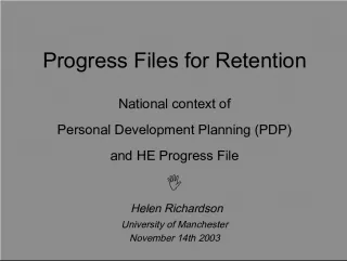 Understanding Personal Development Planning (PDP) in Higher Education