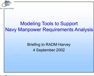 Modeling and Simulation for Navy Manpower Requirements Analysis: Present and Future